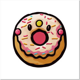 Surprised Donut #3 by dozydonut Posters and Art